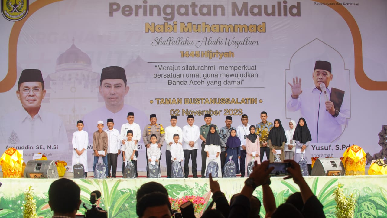 Maulid Nabi Muhammad SAW, Pj Wali Kota Banda Aceh Santuni Anak Yatim