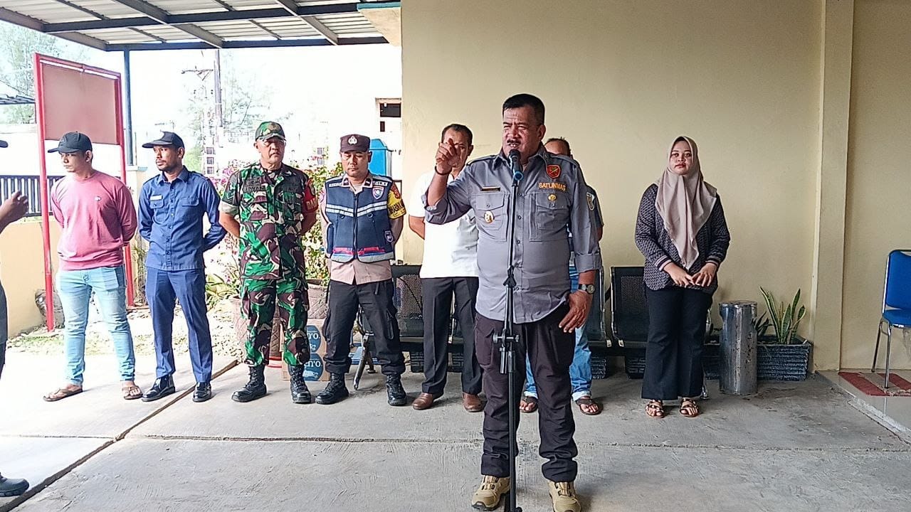 Keuchik Alta Pimpin Apel Siaga Menjelang Pemilu