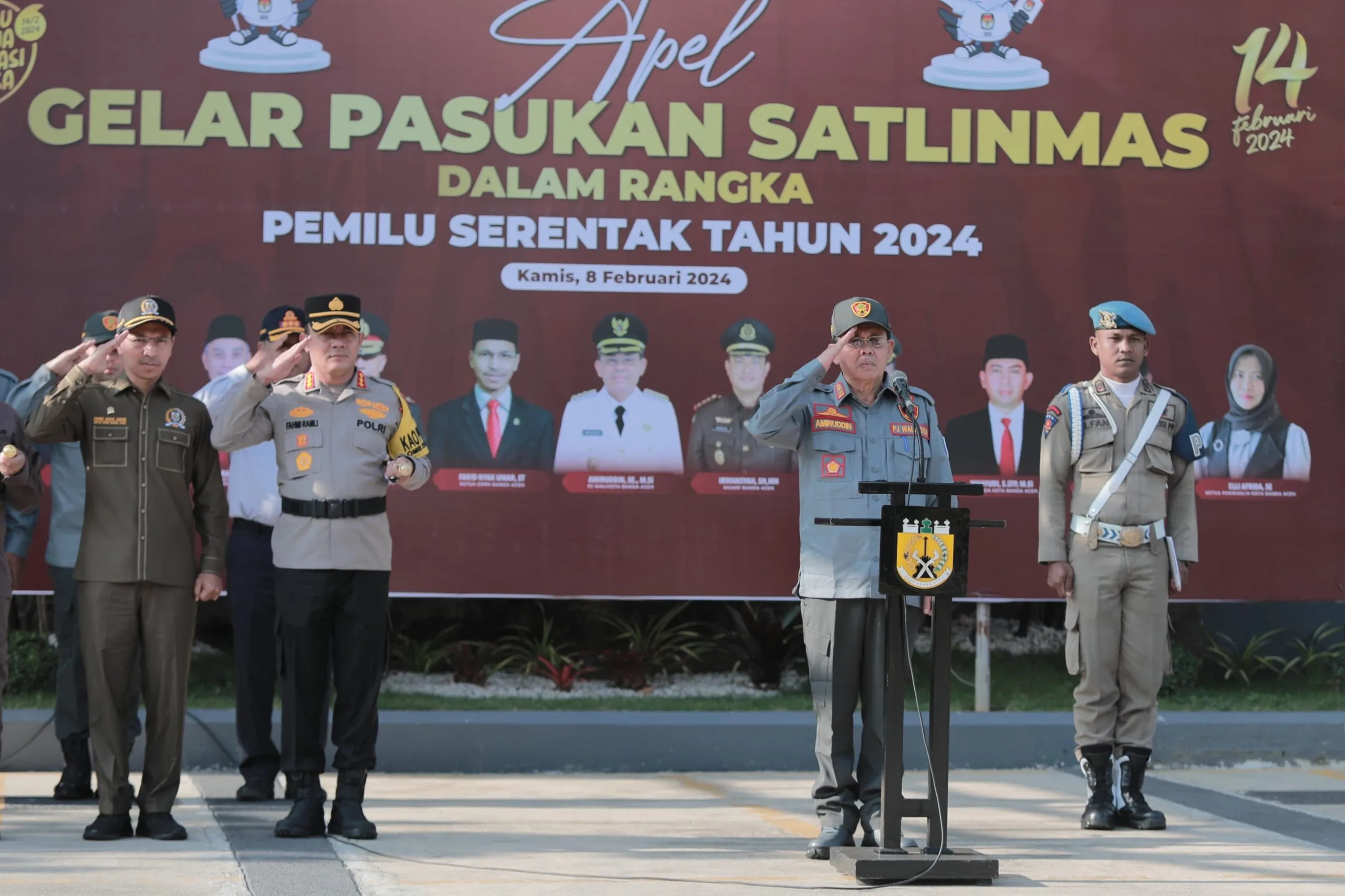 Sukseskan Pemilu, Pemko Banda Aceh Gelar Pasukan Satlinmas