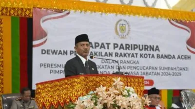 Pengucapan Sumpah Janji DPRK Banda Aceh, Pj Ade Surya Ajak Fokus pada Pembahasan RAPBK